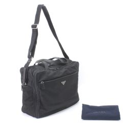 $$ PRADA プラダ ブリーフケース ナイロン V361S ブラック Bランク