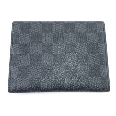  LOUIS VUITTON ルイヴィトン 2つ折り財布 ダミエグラフィット ポルトフォイユコンパクトモデュラブル コインケース欠品 イニシャル有 N63083 グレー