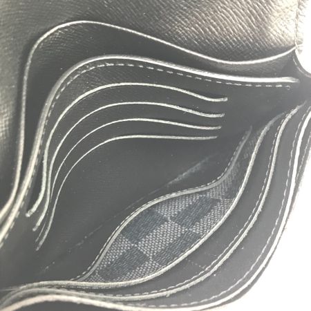 LOUIS VUITTON ルイヴィトン 2つ折り財布 ダミエグラフィット ポルトフォイユコンパクトモデュラブル コインケース欠品 イニシャル有 N63083 グレー