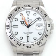 ROLEX ロレックス 腕時計 エクスプローラII ステンレススチール ホワイト 216570 Aランク