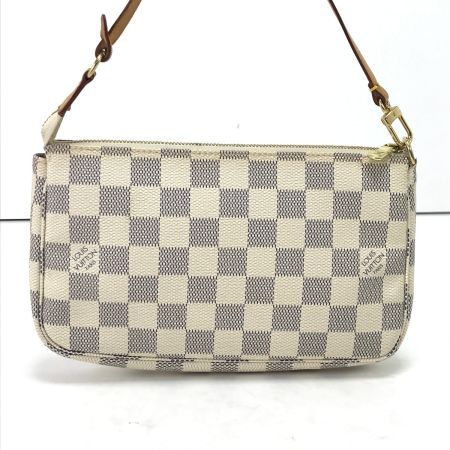  LOUIS VUITTON ルイヴィトン ハンドバッグ ダミエ・アズール ポシェットアクセソワール N41207 ホワイト