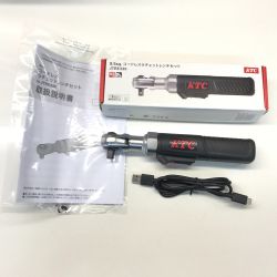 $$ KTC ケーティーシー ラチェットレンチセット ブラック コードレス式 3.6v 854373 JTRE330 ブラック Aランク