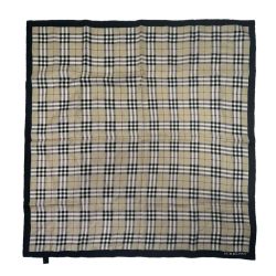 $$ BURBERRY LONDON バーバリーロンドン シルクスカーフ ノバチェック ベージュ Bランク