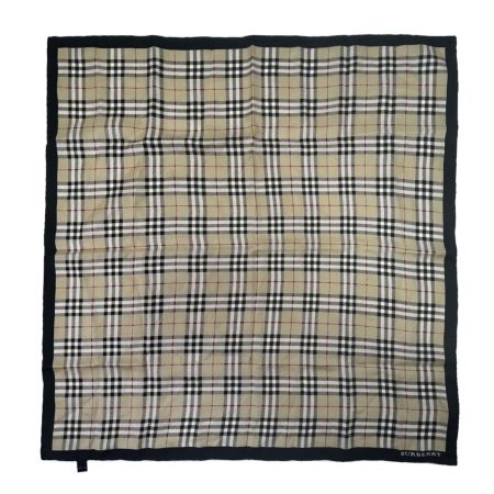  BURBERRY LONDON バーバリーロンドン シルクスカーフ ノバチェック ベージュ