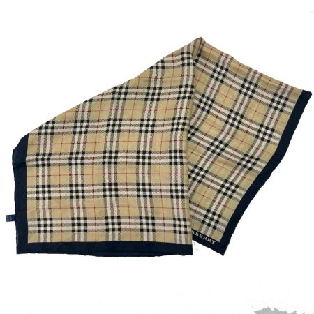  BURBERRY LONDON バーバリーロンドン シルクスカーフ ノバチェック ベージュ