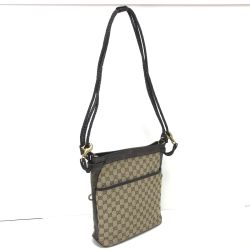 $$ GUCCI グッチ ショルダーバッグ 109097 ブラウン Cランク