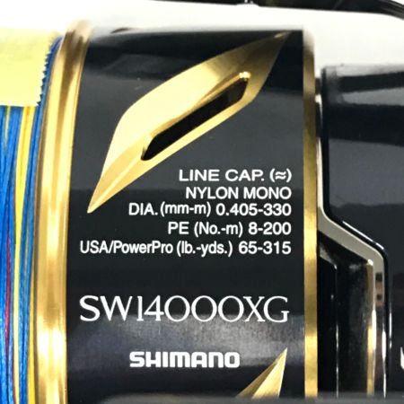  SHIMANO シマノ スピニングリール 19ステラSW 14000XG 箱、リールケース付 03968