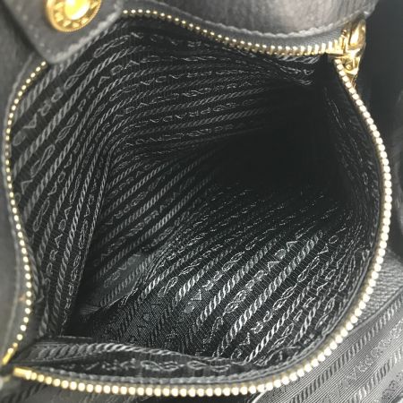  PRADA プラダ ハンドバッグ レザー チャーム,ストラップ欠品 ブラック