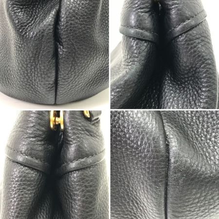  PRADA プラダ ハンドバッグ レザー チャーム,ストラップ欠品 ブラック