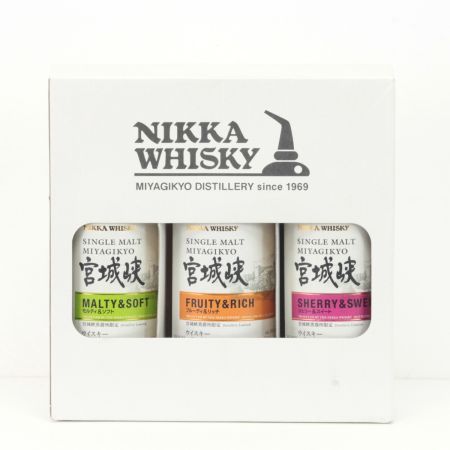 【北海道内限定発送】 NIKKA ニッカウヰスキー NIKKA ニッカウヰスキー シングルモルト 宮城峡 180ml 55度 箱付3本セット 未開栓