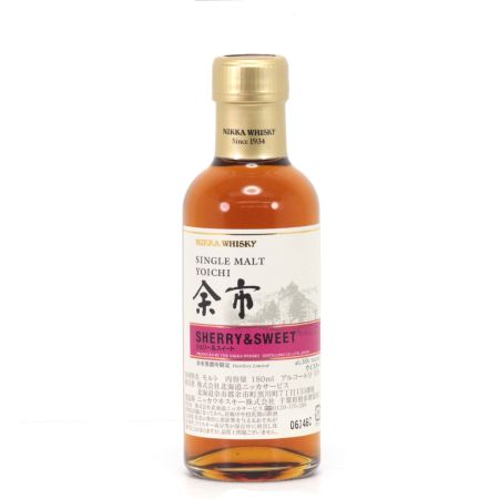 【北海道内限定発送】 NIKKA ニッカウヰスキー シングルモルト 余市 SHERRY & SWEET 180ml 55度 箱付 未開栓