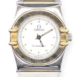 $$ OMEGA オメガ コンステレーション レディースクォーツ ステンレススチール クリーム 本体のみ Bランク