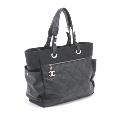  CHANEL シャネル トートバッグ パリビアリッツGM ポーチ欠品 ブラック