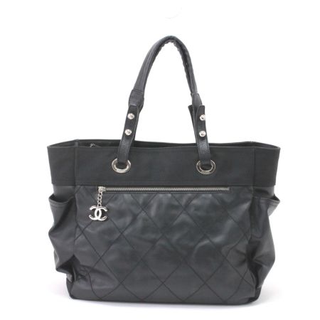  CHANEL シャネル トートバッグ パリビアリッツGM ポーチ欠品 ブラック