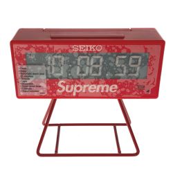 $$  supreme 21ss Seiko Marathon Clock デジタルアラーム時計 Red QHL905RL Sランク