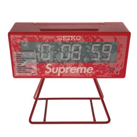   supreme 21ss Seiko Marathon Clock デジタルアラーム時計 Red QHL905RL