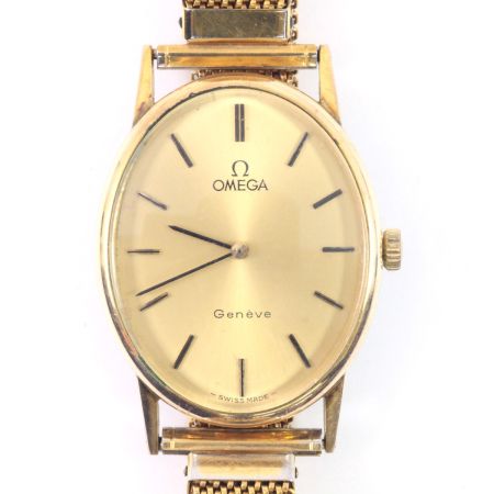  OMEGA オメガ ジュネーブ 手巻き 本体のみ 程度BC ベルト社外品 ゴールド ｼﾞｭﾈｰﾌﾞ