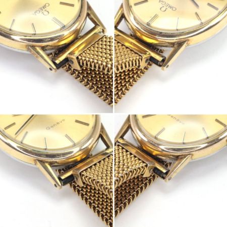  OMEGA オメガ ジュネーブ 手巻き 本体のみ 程度BC ベルト社外品 ゴールド ｼﾞｭﾈｰﾌﾞ