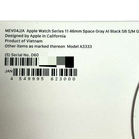   Applewatch アップルウォッチ Series11 GPSモデル 46mm MEV04J/A  A3333