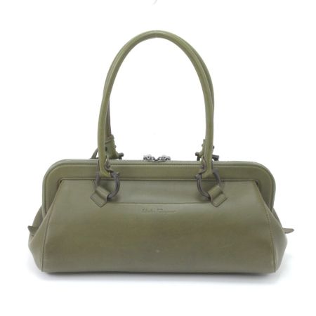  Ferragamo フェラガモ ハンドバッグ ポケット付トート AU-21 モスグリーン