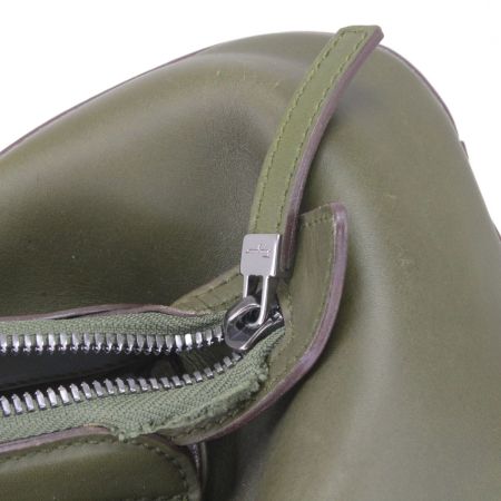  Ferragamo フェラガモ ハンドバッグ ポケット付トート AU-21 モスグリーン