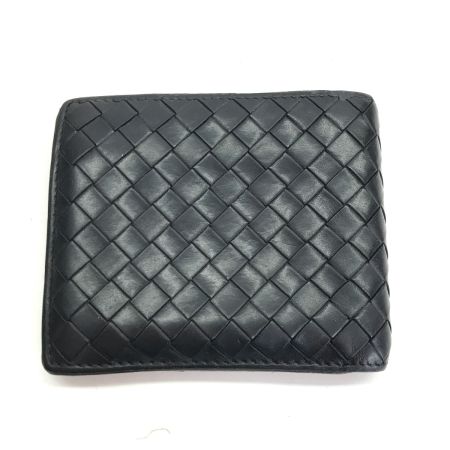  BOTTEGA VENETA ボッテガヴェネタ 2つ折り財布 イントレチャート レザー ブラック