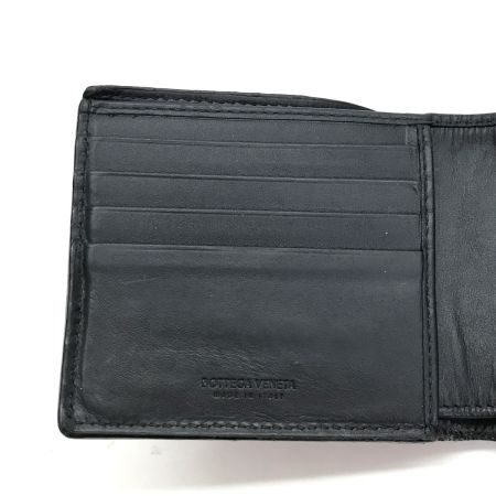  BOTTEGA VENETA ボッテガヴェネタ 2つ折り財布 イントレチャート レザー ブラック