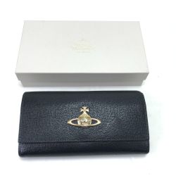 $$ Vivienne Westwood ヴィヴィアン・ウエストウッド 長財布 ブラック Bランク