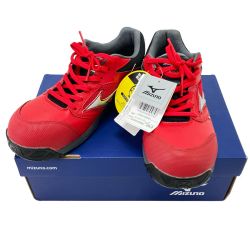 $$ MIZUNO ミズノ 安全靴 24.5cm レッド C1GA170062 Sランク