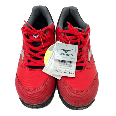  MIZUNO ミズノ 安全靴 24.5cm レッド C1GA170062