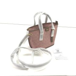 $$ COACH コーチ 2WAYショルダーバッグ シグネチャー CCD94 ピンク Aランク