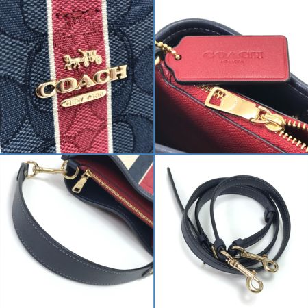  COACH コーチ 2WAYショルダーバッグ CA178 ネイビー×ホワイト