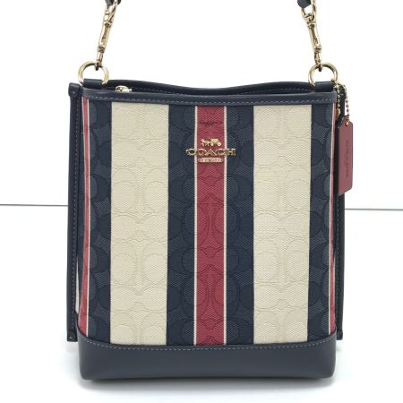  COACH コーチ 2WAYショルダーバッグ CA178 ネイビー×ホワイト