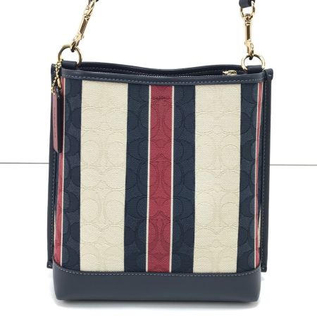  COACH コーチ 2WAYショルダーバッグ CA178 ネイビー×ホワイト