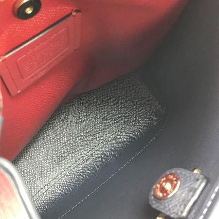  COACH コーチ 2WAYショルダーバッグ CA178 ネイビー×ホワイト