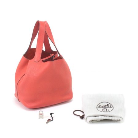  HERMES エルメス ハンドバッグ ピコタン ピコタンPM カデナ レッド