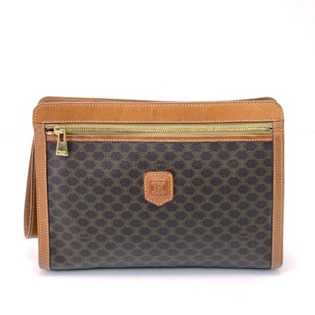  CELINE セリーヌ セカンドバッグ マカダム柄 97/2 ブラウン