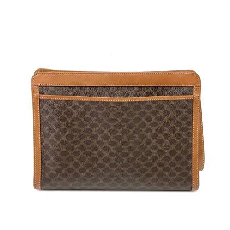  CELINE セリーヌ セカンドバッグ マカダム柄 97/2 ブラウン