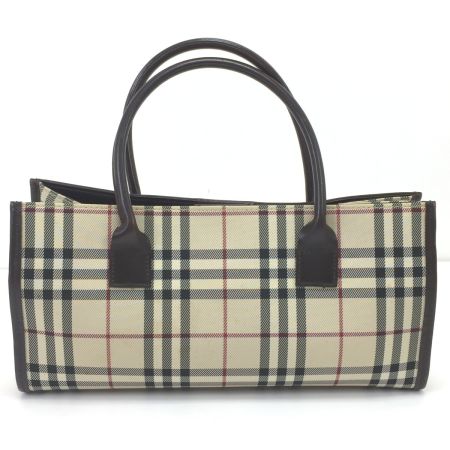  BURBERRY LONDON バーバリーロンドン ハンドバッグ 後ろ部分細かい汚れシミ有 ベージュ×ブラウン