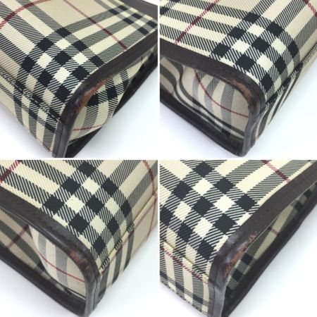  BURBERRY LONDON バーバリーロンドン ハンドバッグ 後ろ部分細かい汚れシミ有 ベージュ×ブラウン