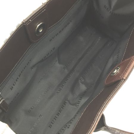  BURBERRY LONDON バーバリーロンドン ハンドバッグ 後ろ部分細かい汚れシミ有 ベージュ×ブラウン