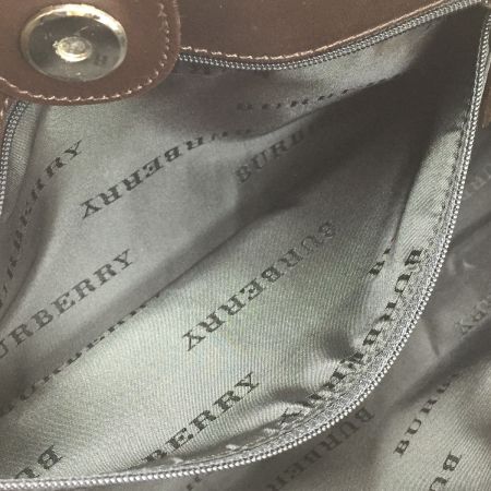  BURBERRY LONDON バーバリーロンドン ハンドバッグ 後ろ部分細かい汚れシミ有 ベージュ×ブラウン