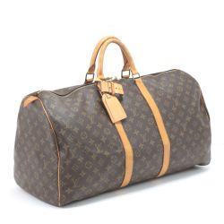 $$ LOUIS VUITTON ルイヴィトン  ボストンバッグ モノグラム キーポル55 パドロック有鍵無 M41424 Cランク
