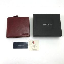 $$ BIGLIDUE 2つ折り財布 レザー Aランク