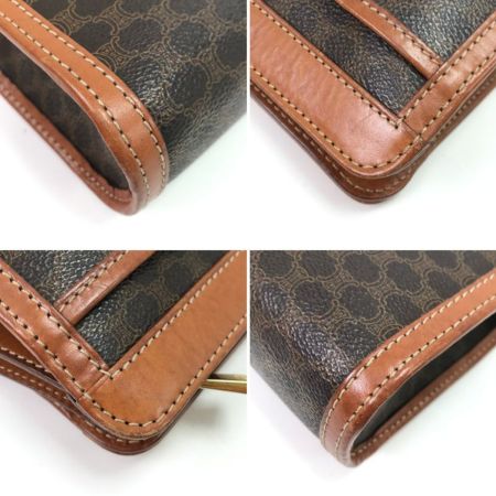  CELINE セリーヌ クラッチバッグ マカダム柄 ブラウン