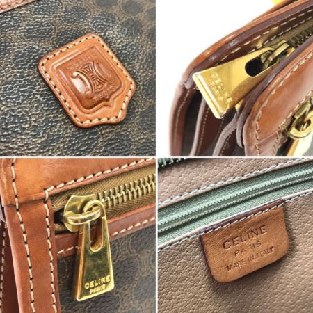  CELINE セリーヌ クラッチバッグ マカダム柄 ブラウン