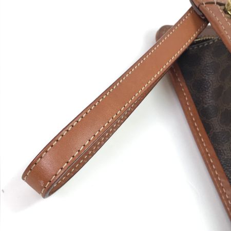  CELINE セリーヌ クラッチバッグ マカダム柄 ブラウン