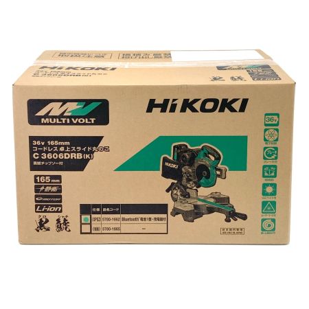  HiKOKI ハイコーキ コードレス 卓上スライド丸のこ 36V 165mm C3606DRB（K）グリーン XPSZ 電池×1 充電器付 C3606DRB（K） グリーン
