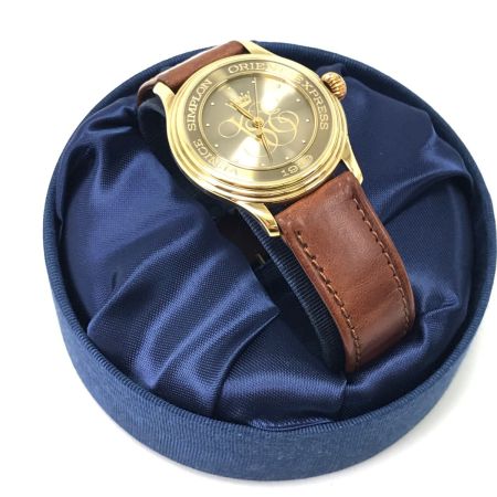  ORIENT オリエント 腕時計 レザー ゴールド ベニスシンプロン