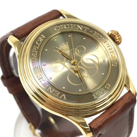  ORIENT オリエント 腕時計 レザー ゴールド ベニスシンプロン